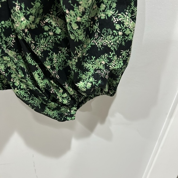 Sofie Schnoor Floral Balloon Sleeve Blouse Green/Navy - Picture 8 of 13